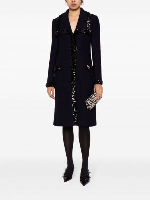 Vilnonis paltas su blizgučiais Dolce & Gabbana