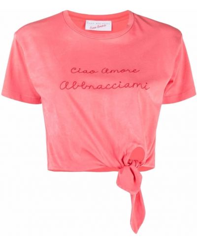 Camiseta con estampado Giada Benincasa rosa