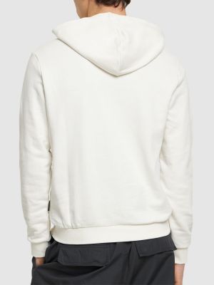 Pamučna hoodie s kapuljačom Napapijri bijela