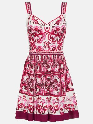 Hedvábné šaty Dolce&gabbana růžové