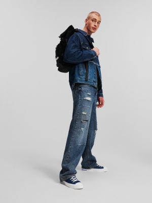 Denim jakna Karl Lagerfeld Jeans modra