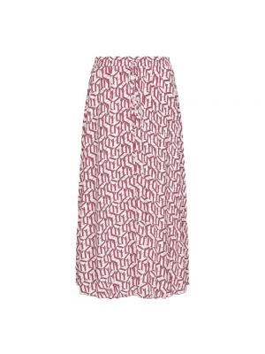 Spódnica midi plisowana Tommy Hilfiger różowa