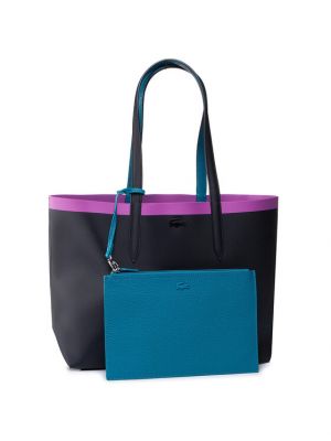 Τσάντα shopper Lacoste μπλε