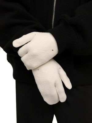 Шерстяные перчатки Mm6 белые