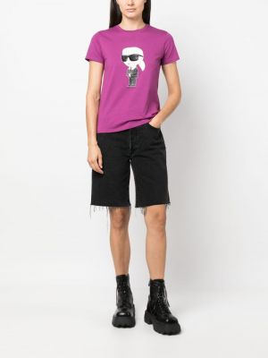 T-shirt aus baumwoll Karl Lagerfeld lila