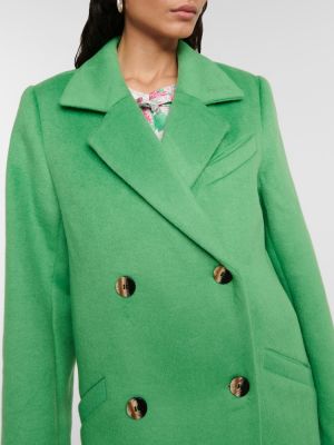 Manteau en laine Ganni vert