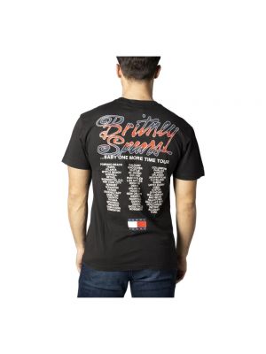 Koszulka z nadrukiem Tommy Jeans czarna