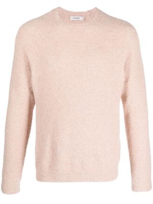 Пуловер с кръгло деколте Sandro розово