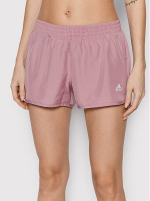 Športové bežecké priliehavé šortky Adidas ružová