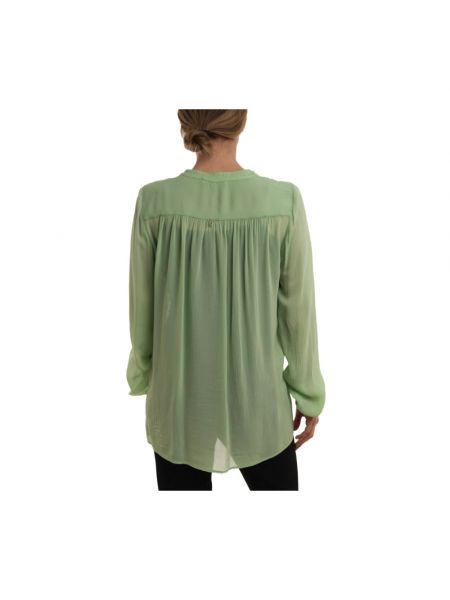Elegante blusa con escote v Kocca verde