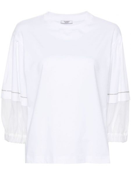 T-shirt en dentelle Peserico blanc