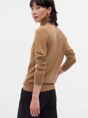Шерстяной свитер из шерсти мериноса Gap коричневый