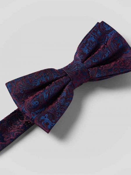 Krawat z wzorem paisley Monti bordowy