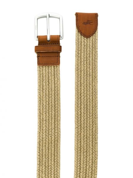 Pletený pásek Polo Ralph Lauren béžový