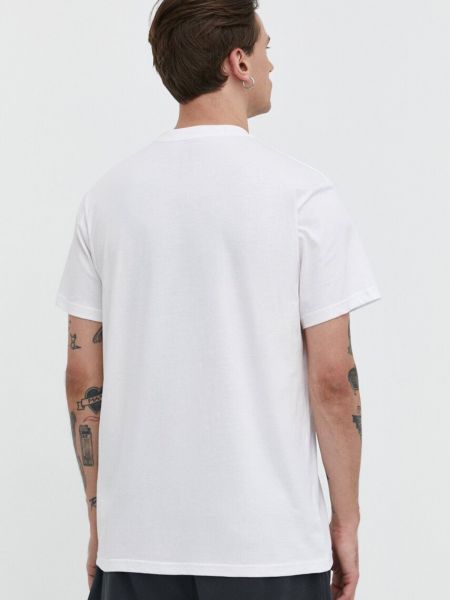 Koszulka bawełniana z nadrukiem Quiksilver biała