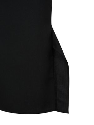 Falda midi de lana asimétrica The Row negro