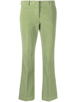 Панталон с ниска талия от рипсено кадифе Pt Torino зелено