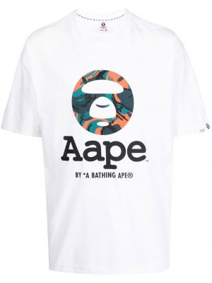 Trykt t-skjorte Aape By *a Bathing Ape® hvit