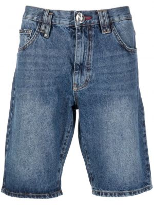 Denim şort Philipp Plein mavi