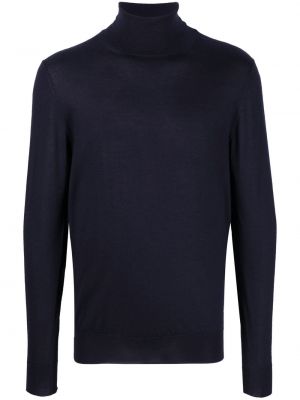Кашмирен копринен пуловер Fedeli синьо