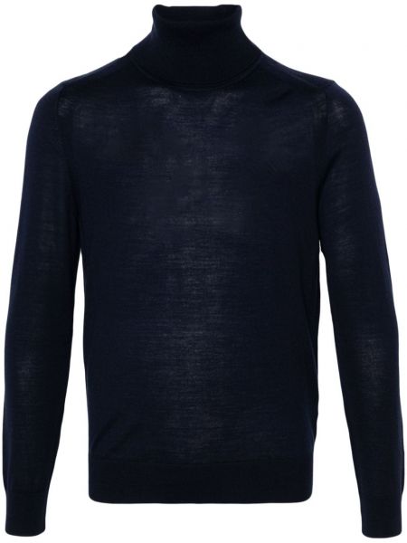 Pull col roulé en laine mérinos col roulé Paul Smith bleu