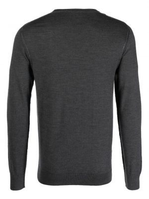 Pull col rond Caruso gris