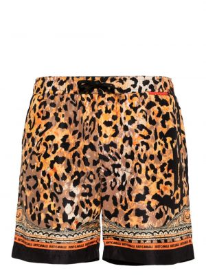 Kratke hlače s potiskom s tigrastim vzorcem Just Cavalli oranžna