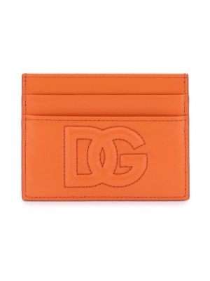 Leder geldbörse Dolce & Gabbana orange
