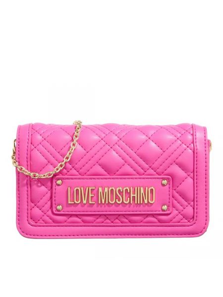 Стеганый кошелек Love Moschino розовый