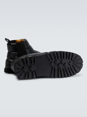 Chelsea boots en cuir matelassées Nanushka noir