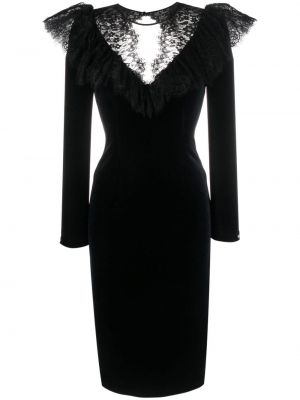 Μάξι φόρεμα με δαντέλα Nissa μαύρο