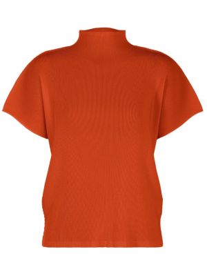 Pliszírozott póló Pleats Please Issey Miyake narancsszínű