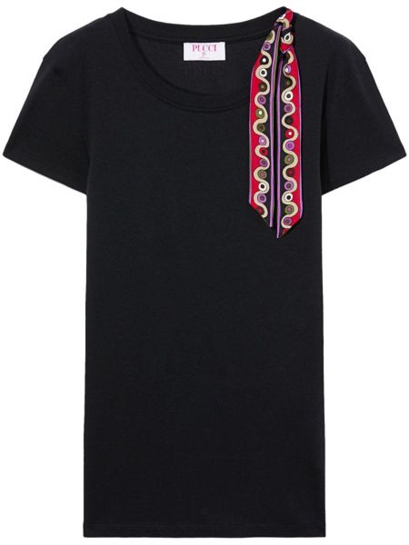 T-krekls ar apdruku Pucci melns