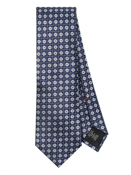Cravată de mătase cu imprimeu geometric Zegna
