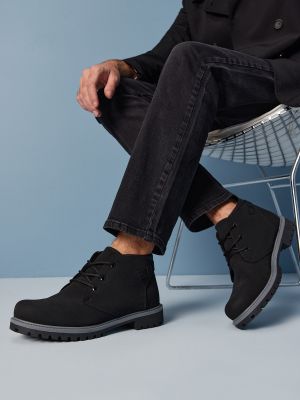 Kotníkové boty bez podpatku Yaya By Hotiç černé