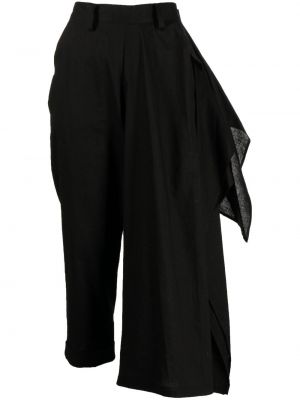 Asimetrične hlače Yohji Yamamoto črna