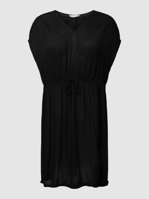 Sukienka na ramiączkach z dekoltem w serek Tom Tailor Plus czarny