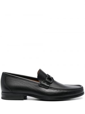 Læder loafers Ferragamo sort