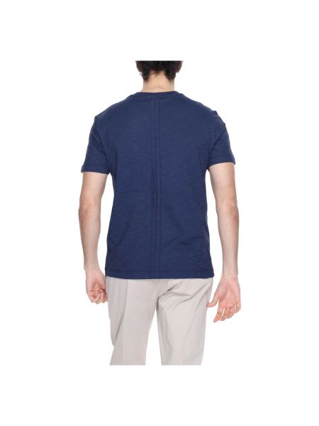 Camiseta de algodón de cuello redondo Liu Jo azul