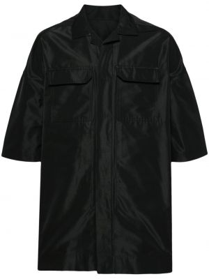 Oversized πουκάμισο Rick Owens μαύρο