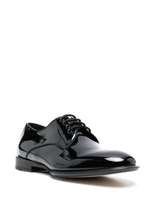 Chaussures oxford en cuir vernis Alexander Mcqueen noir