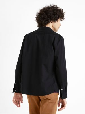 Priliehavá priliehavá rifľová košeľa Celio čierna