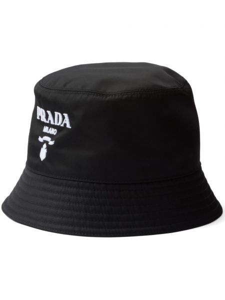 Mütze mit stickerei Prada schwarz