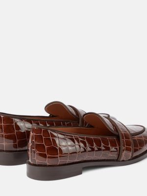 Nahast loafer-kingad Aquazzura pruun