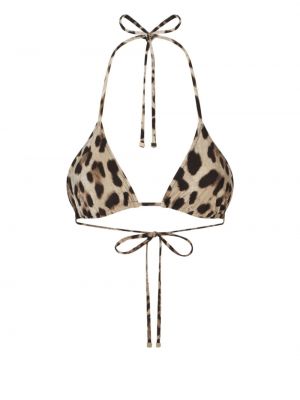 Bikini cu imagine cu model leopard Dolce & Gabbana