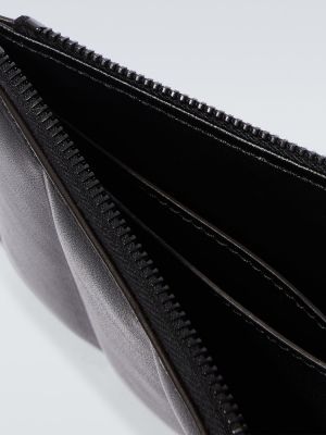 Kožená peňaženka Moncler čierna