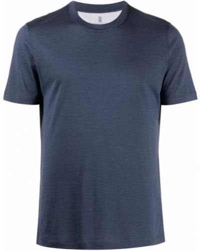 Camiseta de tela jersey Brunello Cucinelli azul