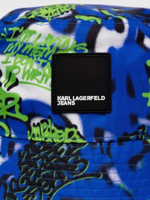 Kapelusz Karl Lagerfeld Jeans niebieski