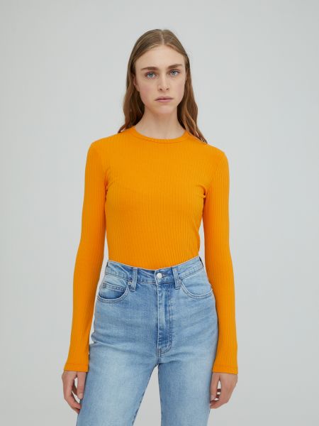 Marškinėliai ilgomis rankovėmis Edited oranžinė