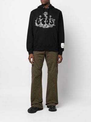 Kapučdžemperis ar apdruku Gcds melns